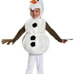 Disguise Baby’s Disney Frozen Olaf Deluxe Toddler Costume,White,Toddler L (4-6)