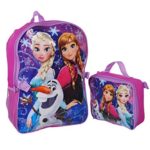 Disney Frozen “Power Trio” 16″ Backpack with Lunchbox