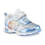 Disney Toddler Girl’s Frozen Sneaker, Silver/blue Light-up