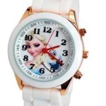 Disney Frozen Watch for Girls W/Fashion Buttons. Silicone Strap. Large Analog Display.