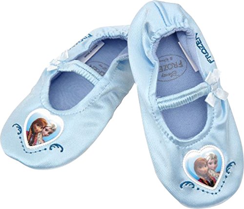 Disney Frozen Girl’s Blue Ballet Flat Dance Shoes Runs Small (Parallel ...