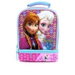 Disney Frozen Anna & Elsa 2-pocket Lunch Bag – Insulated w/ 2 Zippers – Hard to Find!