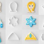 Frozen Princess Cookie Cutter with Matching Stencils – American Confections – Ana, Elsa, Olaf – Set of 9