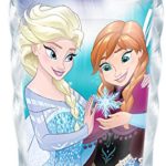 Tervis 1224088 Disney Frozen – Anna and Elsa Magic Tumbler with Wrap and Royal Purple Lid 10oz Wavy, Clear