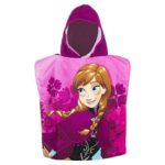 Disney Frozen Princess Anna and Elsa Kids Hooded Poncho Towel (Pink)