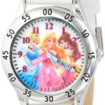 Disney Kids’ PN1172 Princess Watch with White Band