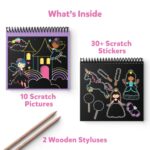 Skillmatics Magical Scratch Art Book for Kids – Unicorns & Princesses, Craft Kits, DIY Activity & Stickers, Gifts for Ages 3 to 8