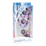 LUV HER Frozen 2 Girls 3 Piece Princess Toy Jewelry Box Set with Purple Bead Necklace, Bracelet and Ring – Play Accessories – Ages 3+