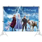 Frozen Backdrops Frozen Elsa Princess Theme Birthday Party Supplies Decorations Ice Snow Photography Background for Birthday Cake Table Decoration 5x3ft (Ice02)