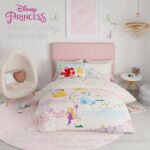 Franco Disney Princess Kids Bedding Super Soft & Cozy Comforter and Sheet Set, Queen, (100% Official Licensed Product)