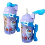 Disney Water Bottles for Girls- 3 Pc Disney School Supplies Bundle with Disney Drinking Bottles Featuring Disney Princesses, Frozen, Minnie Mouse Plus Sticker Activity Book, More