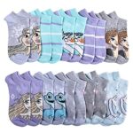 Disney Frozen Girls’ No Show Socks, Grey Heather (10 Pack), Small