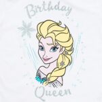 Disney Frozen Elsa Birthday Toddler Girls T-Shirt White 5T