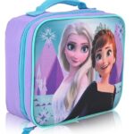 Disney Frozen Lunch Box for Kids | Insulated Lunch Bag Lunch Box for Girls, Boys, Unisex, Toddlers| Disney Frozen Elsa and Anna Purple Reusable Lunchbox