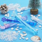 32 Pcs Frozen Bubble Wands Bulk For Kids, 4 Color Mini Snowflake Party Favors, Valentine’s Day, Goodie Bag Stuffers, Classroom Exchange Prizes, Birthday Gifts, Pinata, Winter Themed Toy For Girls Boys