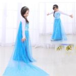 Familycrazy Princess Costume Princess Dresses for Girls Dress up Fancy Halloween Christmas for Toddler, 6-7 Years, Blue