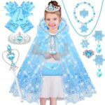 YAOOBEY Princess Dress Up Clothes for Girls 4-6,Elsa Costumes Toddler 3t-4t,Halloween Costumes for Girl Christmas Birthday Gifts