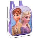 Fast Forward Frozen Elsa & Anna 11″ Mini Backpack (Purple)