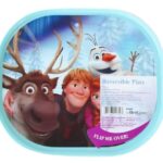 Show-Offs Reversible Character BPA Free Plate – 8 x 7 Inches (Elsa & Anna), Medium