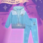 Disney Girls’ Frozen Sweatsuit Set – Elsa Hoodie Sweatshirt and Jogger Sweatpants – Princess Outfit for Toddler Girls, 3T-7, Size 5, Elsa Light Blue