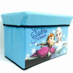 Frozen. Disney Princess Elsa Anna & Olaf Foldable Storage Box & Stool (BLUE)