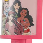 Disney Princess Wrap Shade LED Night Light, Plug-in, Dusk to Dawn, Girls Bedroom Decor, Ambient Lighting, Sleep Light, Ideal for Nursery, Bathroom, 60734