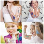 10 Sheets Frozen Princess Temporary Tattoos for Kids, Cute Birthday Party Favors, Cartoon Decoration Sticker Gifts for Girl Boys Home Activity Class Prizes Carnival Christmas Rewards