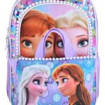 Disney Frozen Backpack With Lunch Bag, Zip Case and ID Lanyard Set for Girls | Elsa and Anna Insulated Lunch Bag Lunch Box for Girls, Boys, Toddlers | Backpack for School and Reusable Lunchbox