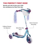 Huffy Disney Frozen 2 Toddler Scooter, Ideal for Ages 3+ Years Old, 3 Wheels, Handlebar Basket, Shimmering Streamers, Easy-Balance Scooter, Durable, Safe and Comfortable, Elsa and Anna Graphics