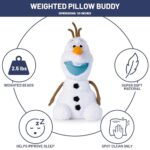 Weighted Disney Frozen Olaf Fuzzy Plush Pillow Buddy – 2.5 lbs Super Soft Stuffed Pillow, 20 Inches