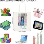 WCGXKO Elsa Era Tote Grocery Bag – Princess Character Gift