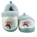 Disney Frozen 2 Elsa Anna Girls Toddler Plush A-Line Slippers (13-1 M US Little Kid, Blue)