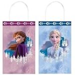 Multicolor Disney Frozen 2 Hot-Stamped Paper Kraft Bags – 8.25″ x 5.25″ x 3.25″, 8 Pieces – Perfect for Parties, Gifts & Goodies