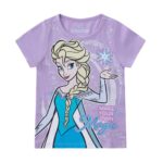 Disney Frozen Elsa, Anna, and Olaf Girls 4 Piece Short Sleeve T-Shirt for Toddler and Big Kids