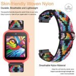 Nylon Adjustable Elastic Watch Band Compatible with Marvel Spider-Man SPD4588AZ/ Minecraft MIN4045AZ / Disney Frozen, Soft Braided Stretchy Breathable Loop Strap Wristband for Adult