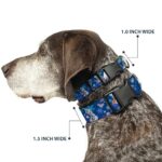 Buckle-Down Plastic Clip Collar – Frozen Olaf Poses/Snowflakes Blues – 1.5″ Wide – Fits 16-23″ Neck – Medium